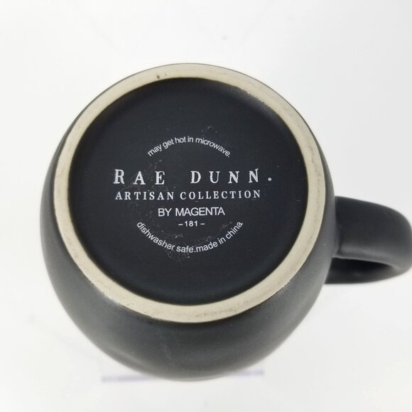 Rae Dunn Magenta Skeleton Skull Dancing Happy Halloween Mug Cup Coffee Tea Goth - Picture 2 of 10